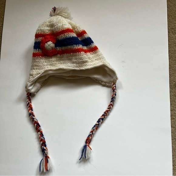 COLORADO Beanie Winter Hat Ski Cap Pom Wool One Size Made in Nepal Cream Unisex - Picture 3 of 9